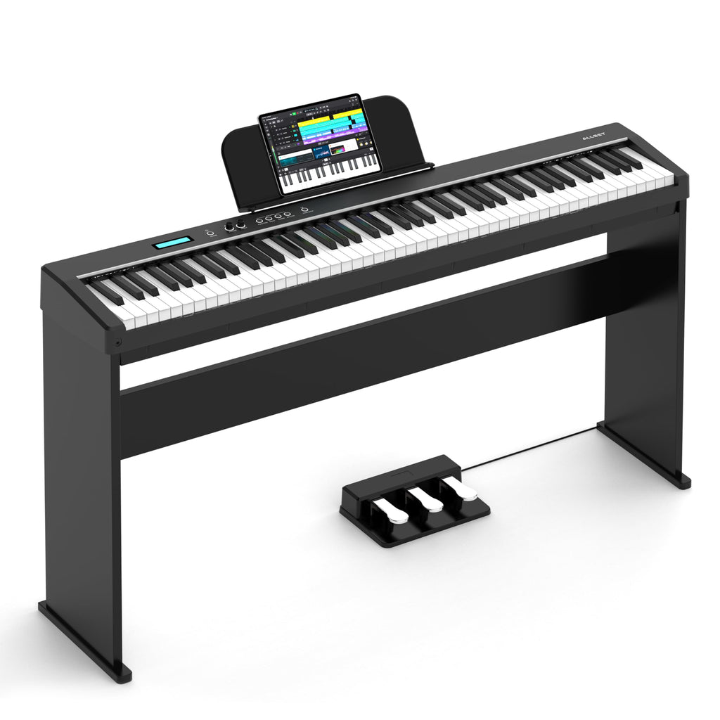 88-Key Weighted Action Digital Piano with Wooden Stand K884394