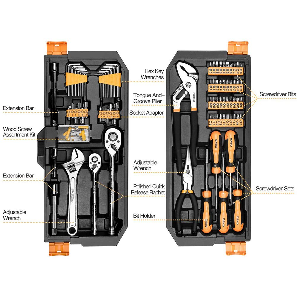 192 Piece Mechanics Tool Set with Plastic Storage Case G2494