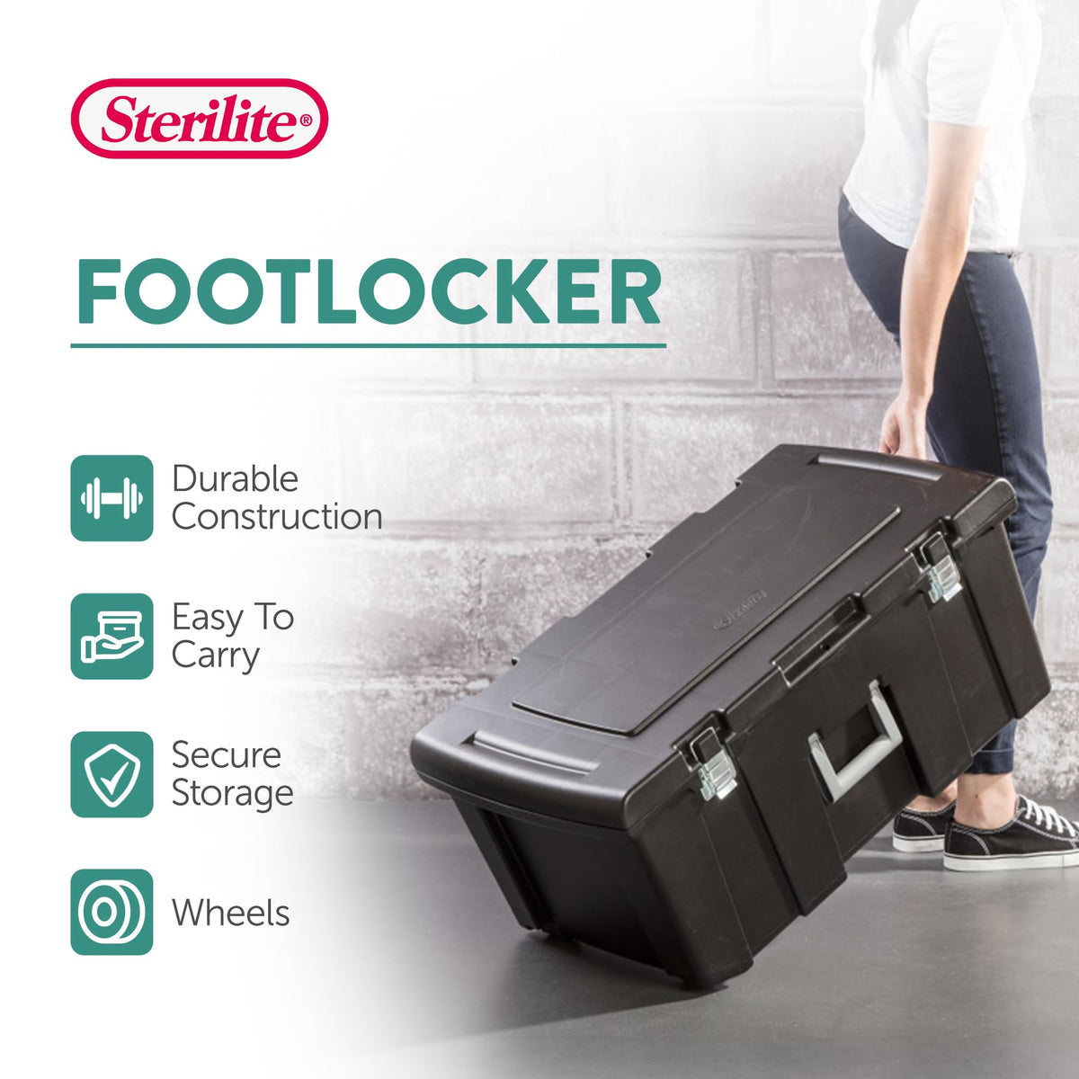 Wheeled Utility Storage Container with Lids, 6-Pack B7686