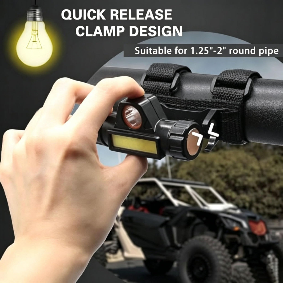Dual LED UTV Headlamp Work Light C36490