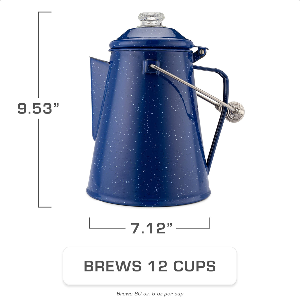 Blue Enamel 12 Cup Percolator Coffee Pot X285550