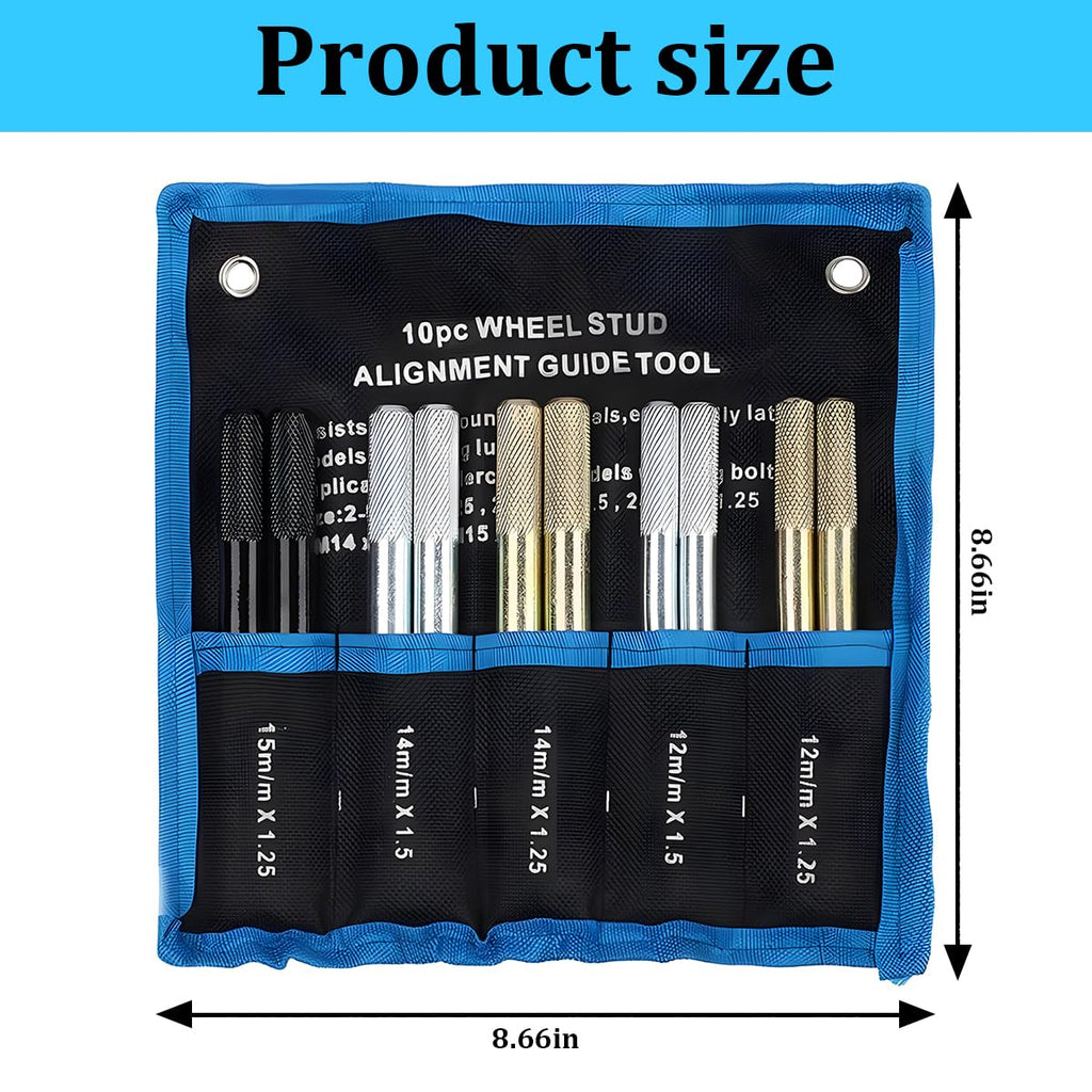 10PCS Wheel Alignment Pin Guide Tool M14 x 1.5/1.25 M12 x 1.5/1.25 M15 x 1.25 F267198