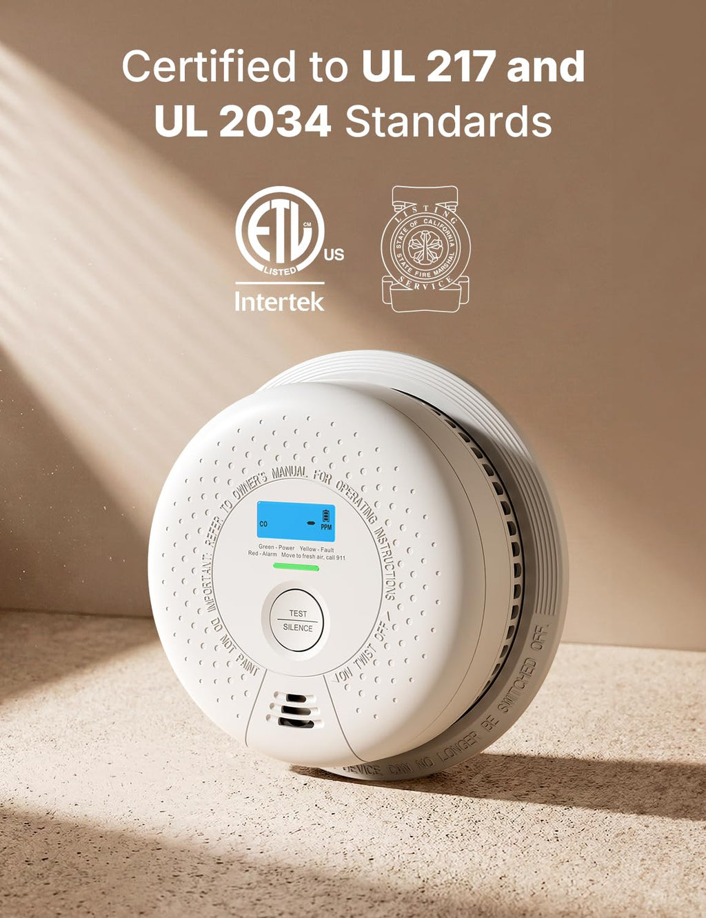 Wireless Interconnected Combination Smoke & CO Alarm Q18680