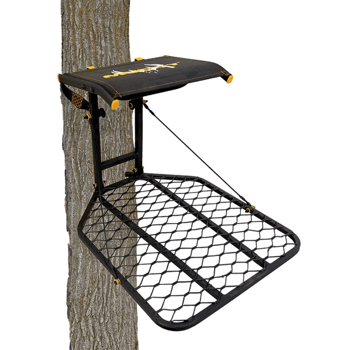 1-Person Tree Stand Platform & Set of 3 Climbing Sticks with Fold-Up Steps T751
