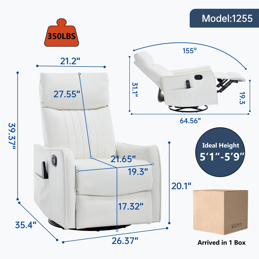 High Back Massage Recliner with Heat Y979