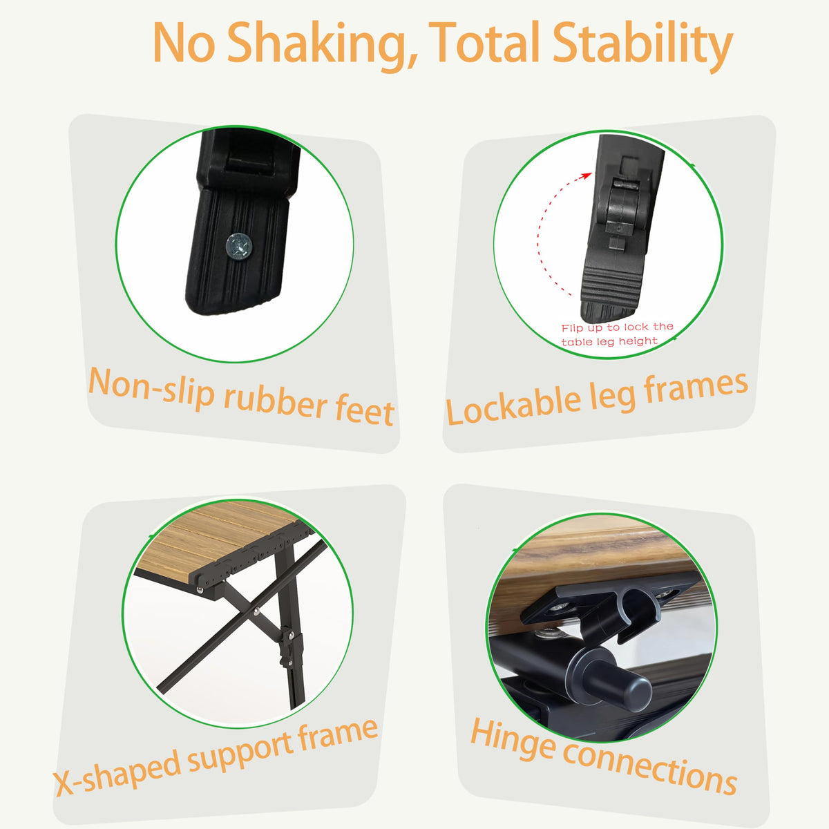 Lightweight Aluminum Alloy Folding Camping Table with Carry Bag I701