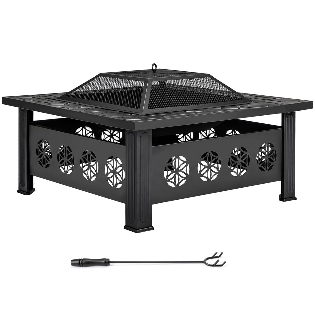 32 Inch Metal Outdoor Fire Pit K9065