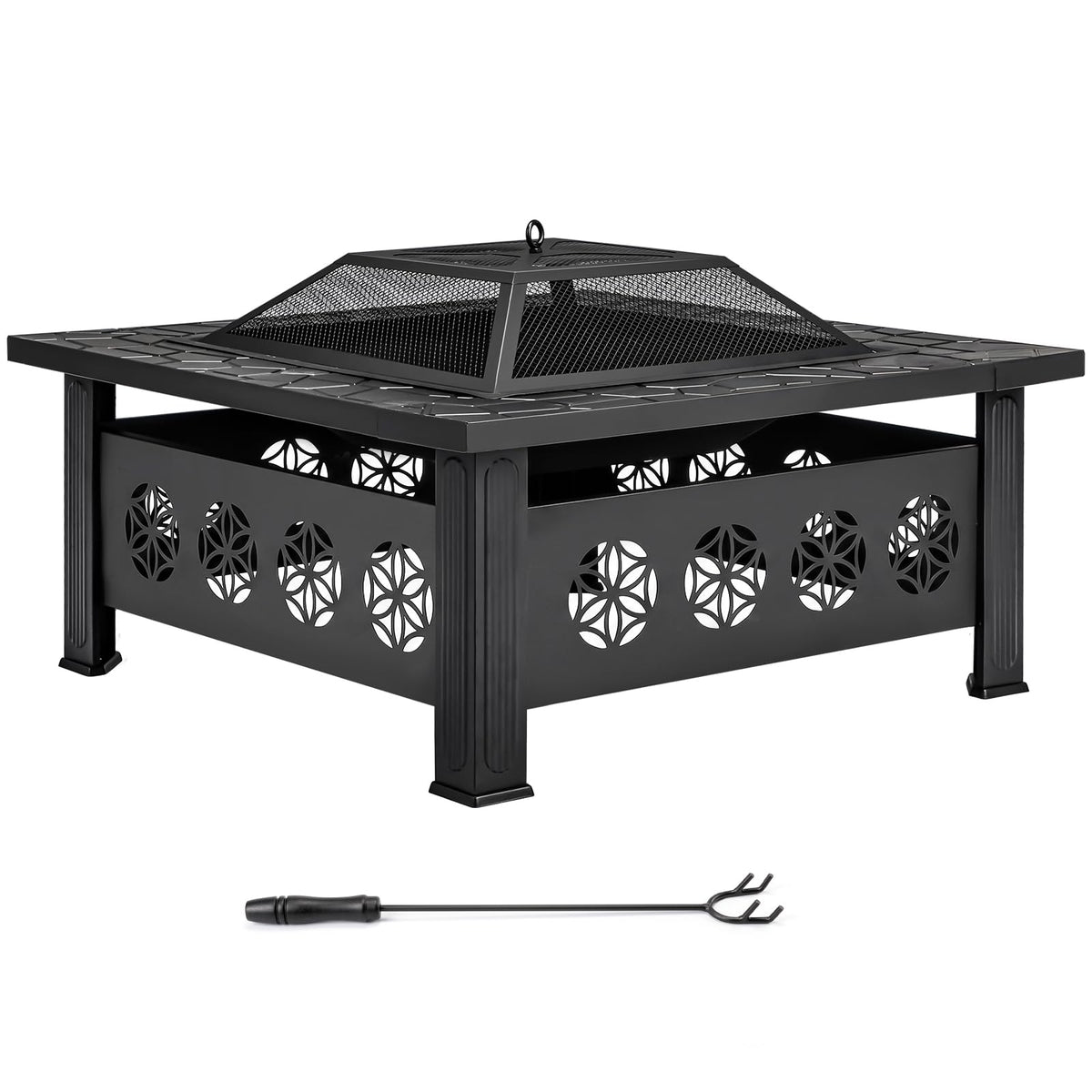 32 Inch Metal Outdoor Fire Pit K9065
