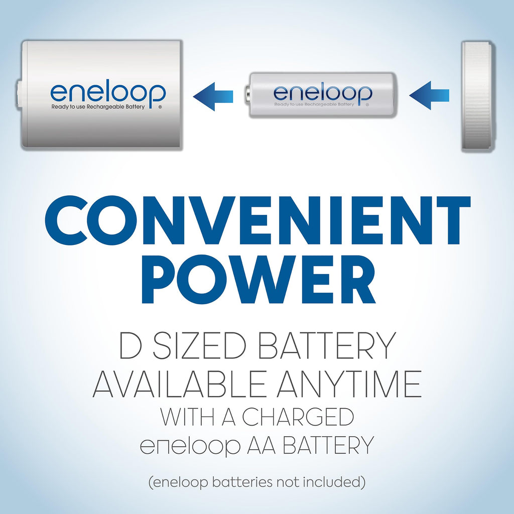 D Size Battery Adapters for AA Battery Cells, 4 Pack Q967371