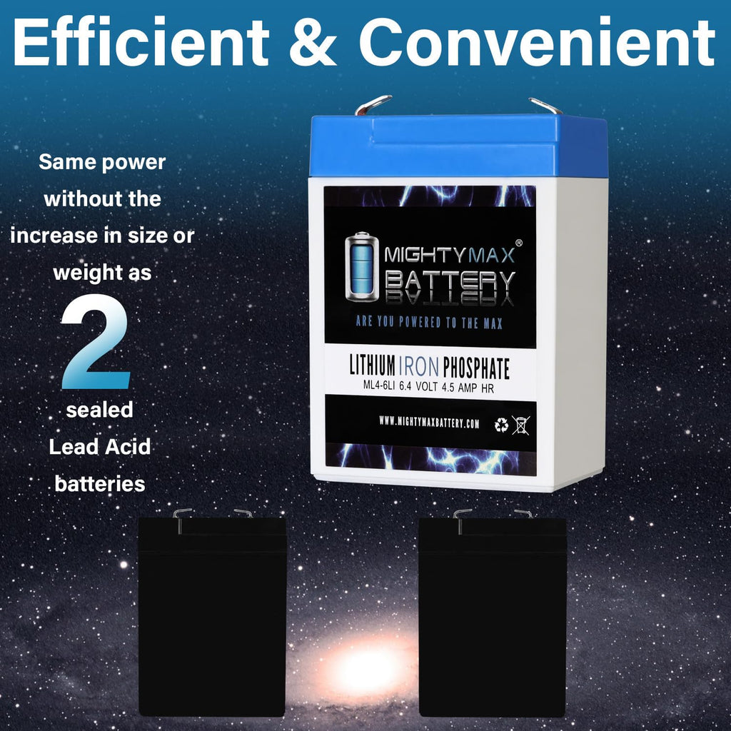 6 Volt 4.5 AH LiFePO4 Rechargeable Battery U4263