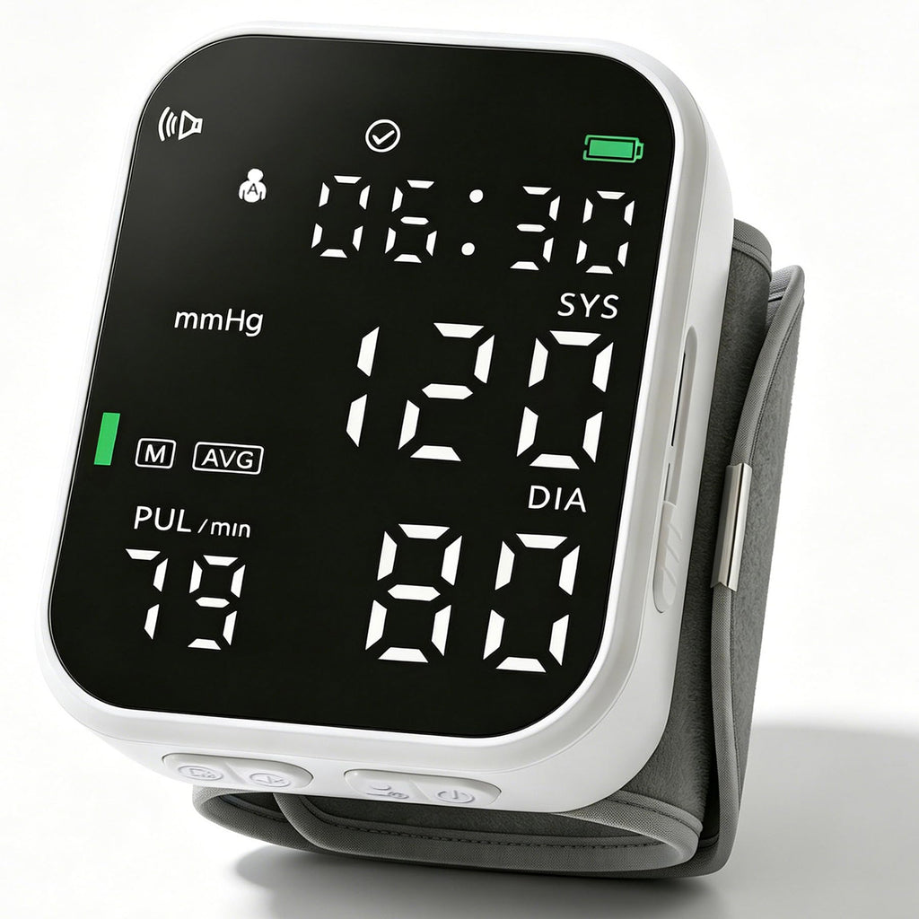 Black Digital Rechargeable Wrist Blood Pressure Monitor S734361