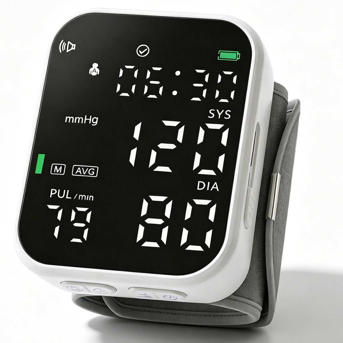 Black Digital Rechargeable Wrist Blood Pressure Monitor S734361