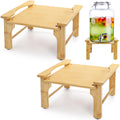 2 Pack Natural Bamboo Beverage Dispenser Stand S3763
