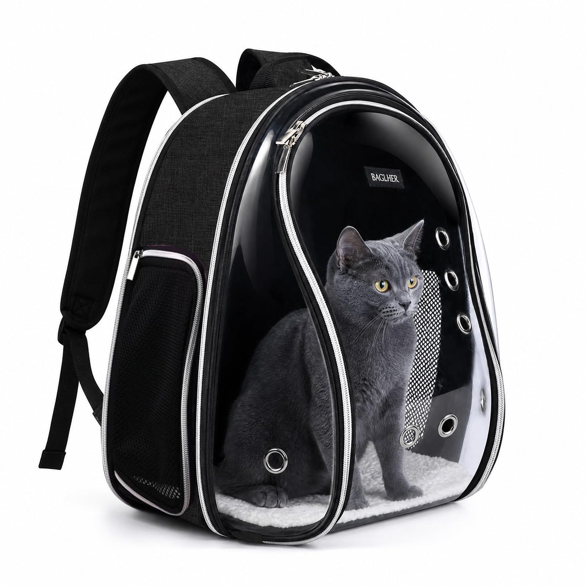 Cat Carrier Backpack Bubble 18 Lbs Black R8656