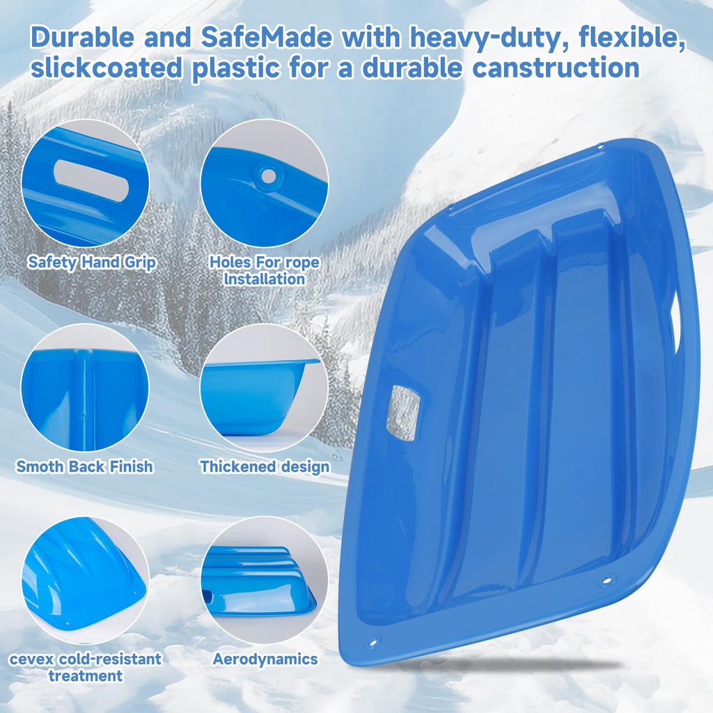 35 inch Plastic Snow Sled with Leash A674