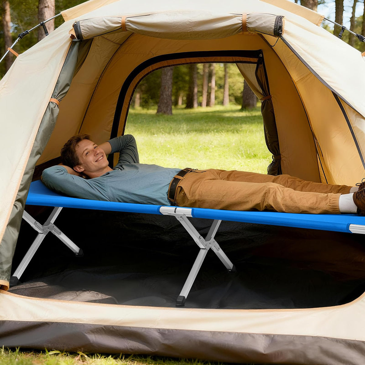 Folding Camping Cot with Carrying Bag H2721