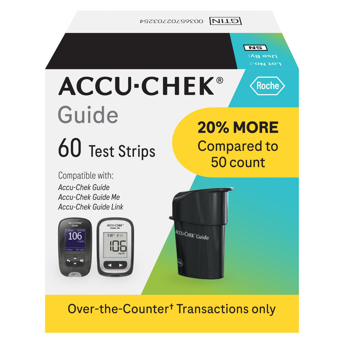 Glucose Test Strips, Pack of 60 J27581