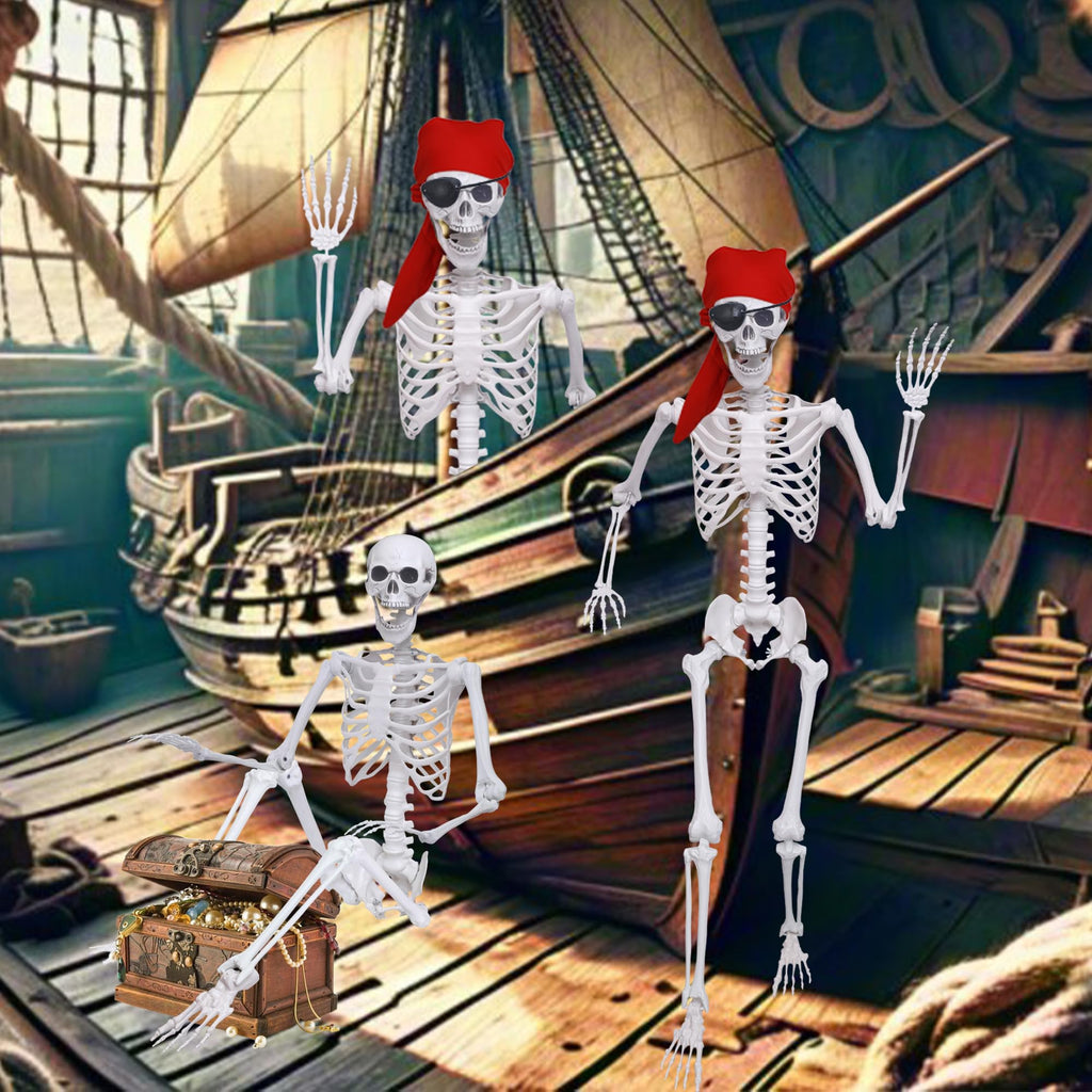 5.4Ft Posable Life Size Skeletons with Movable Joints S526011