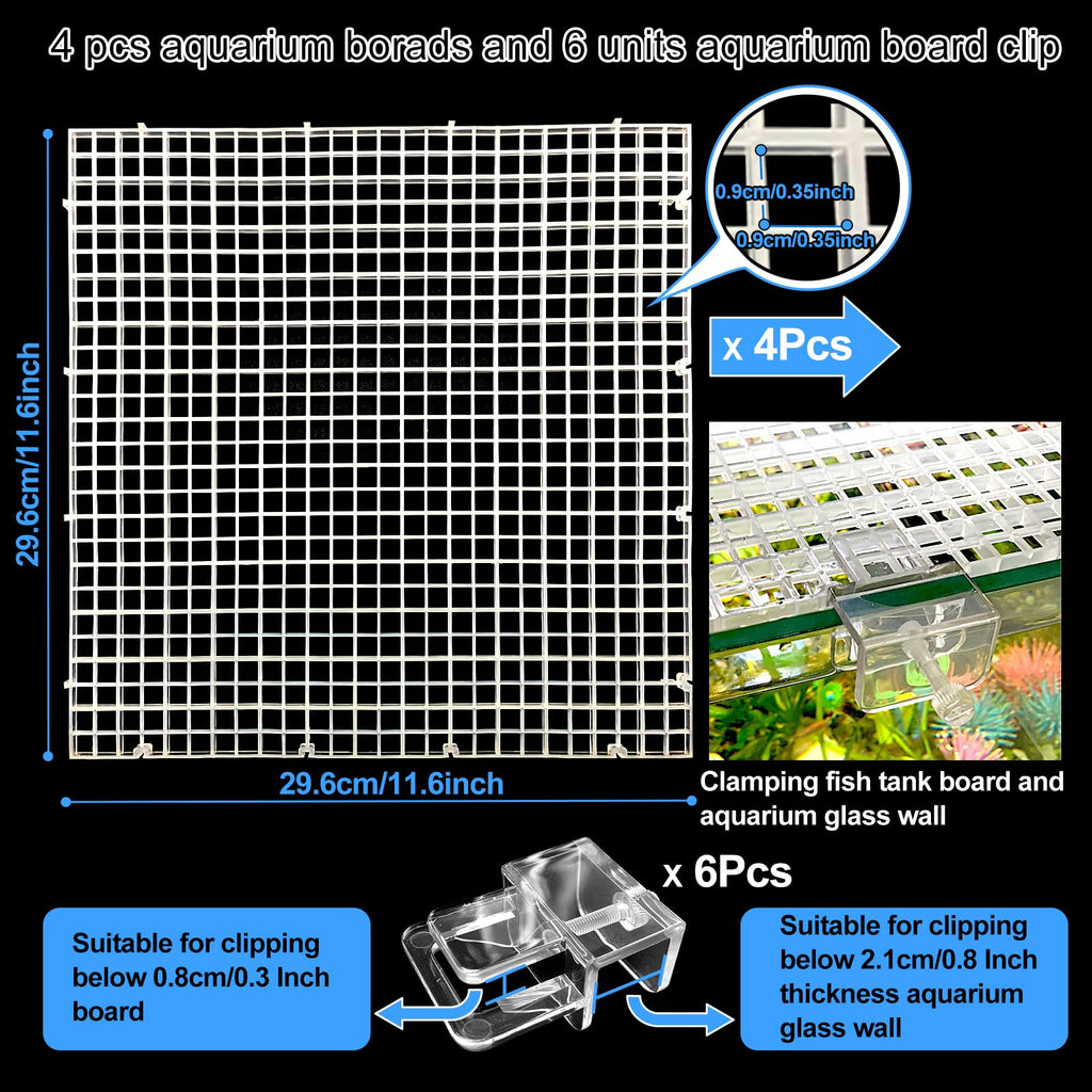 Aquarium Lid Fish Tank Top Cover Plastic Grid Panel L318