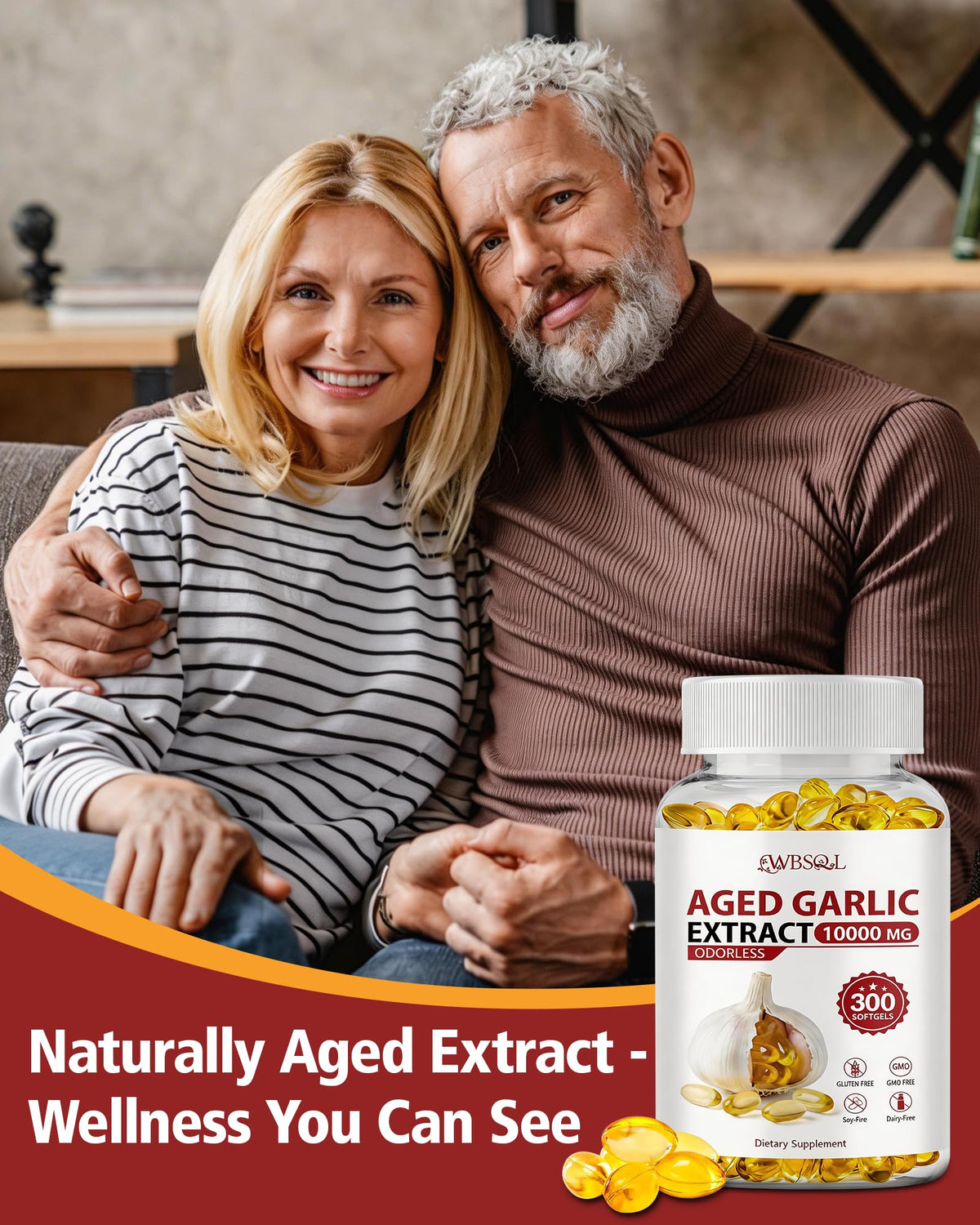 Aged Garlic Extract 10,000 mg 300 Softgels G5222