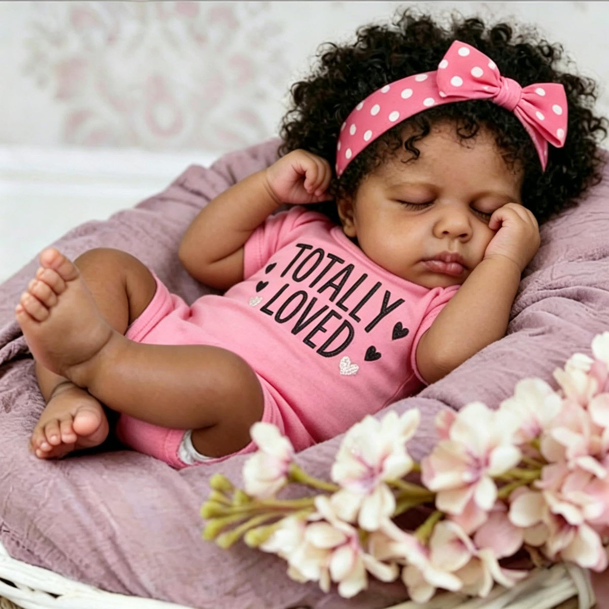Black 20 Inch Reborn Baby Doll Girl E24400