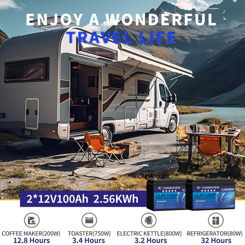 12V 100Ah LiFePO4 Lithium Battery with 100A Smart BMS F818