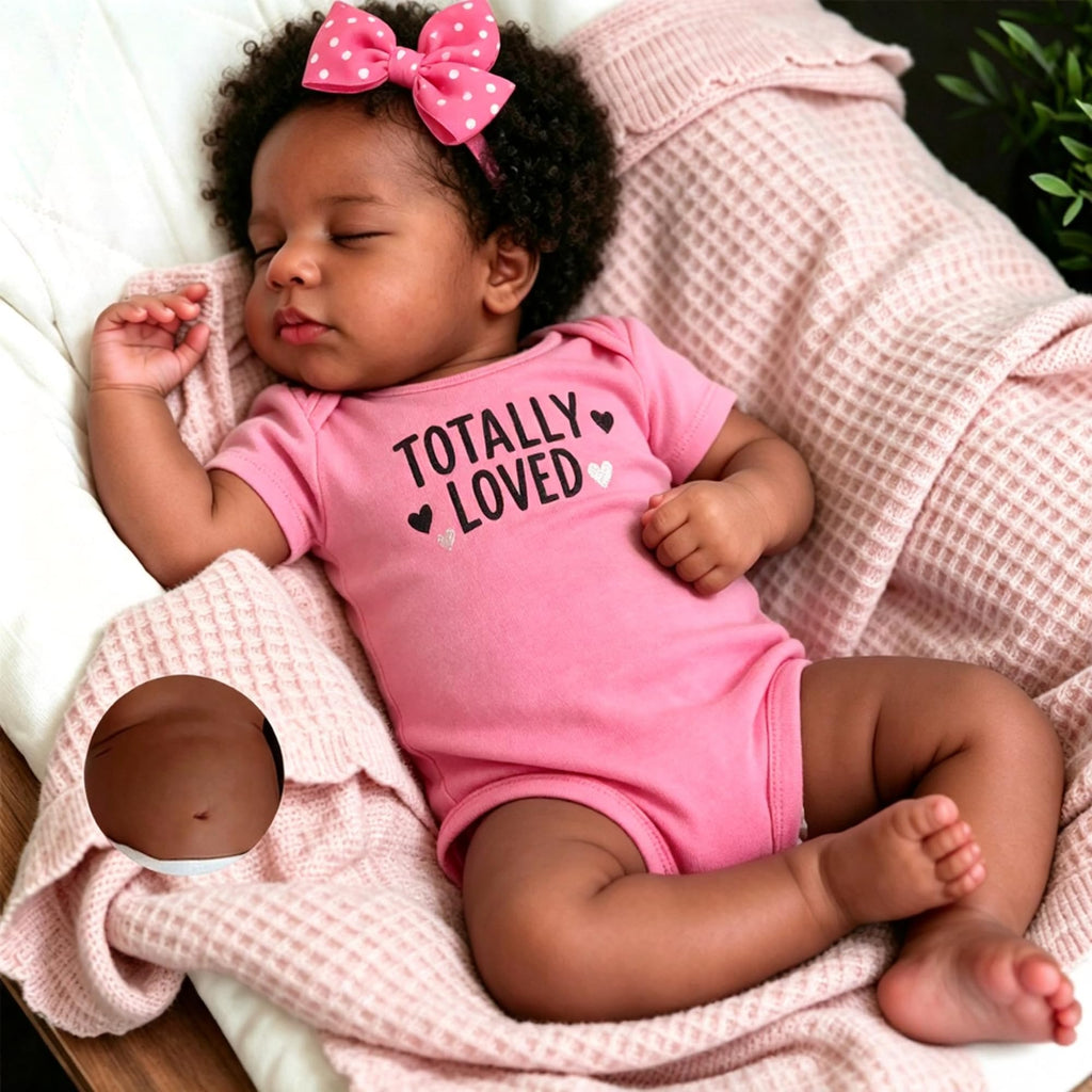 Black 20 Inch Reborn Baby Doll Girl E24400
