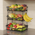 3 Tier Black Metal Wire Fruit Basket N300115