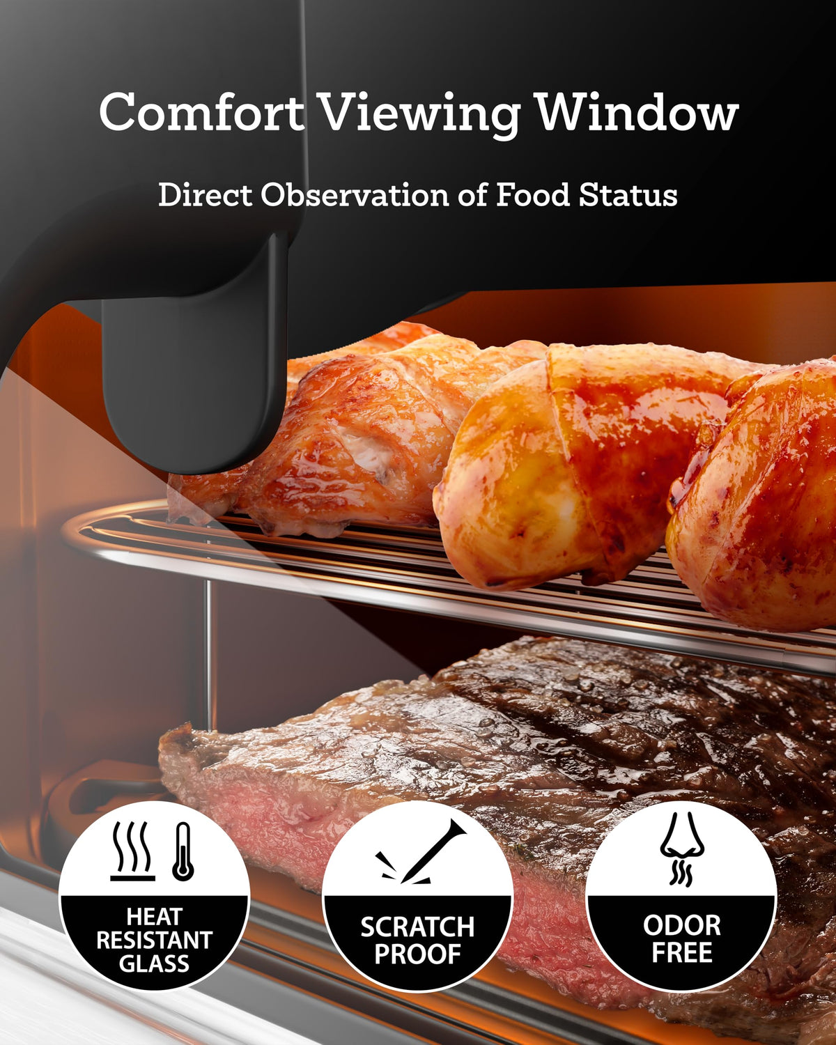 6Qt Stainless Steel Air Fryer P885
