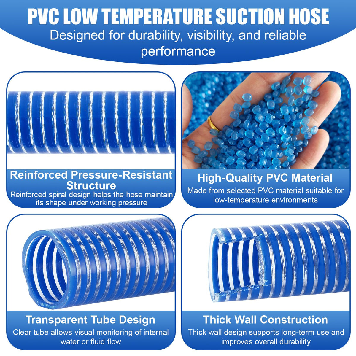 Blue Heavy Duty PVC Suction Hose R47725