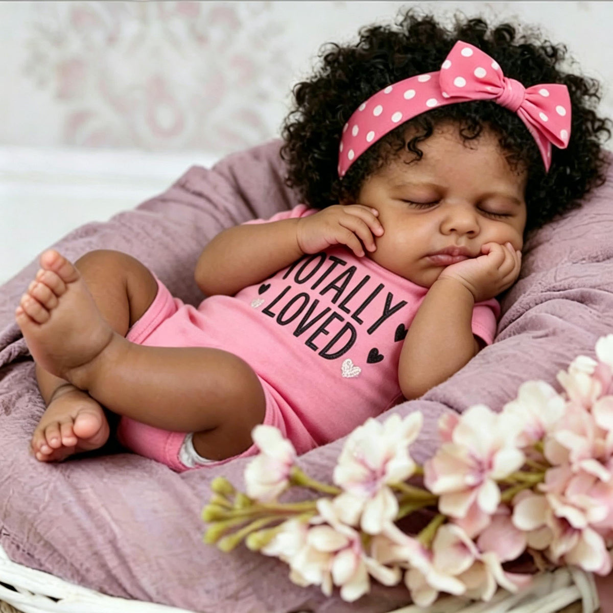 Black 20 Inch Reborn Baby Doll Girl E24400