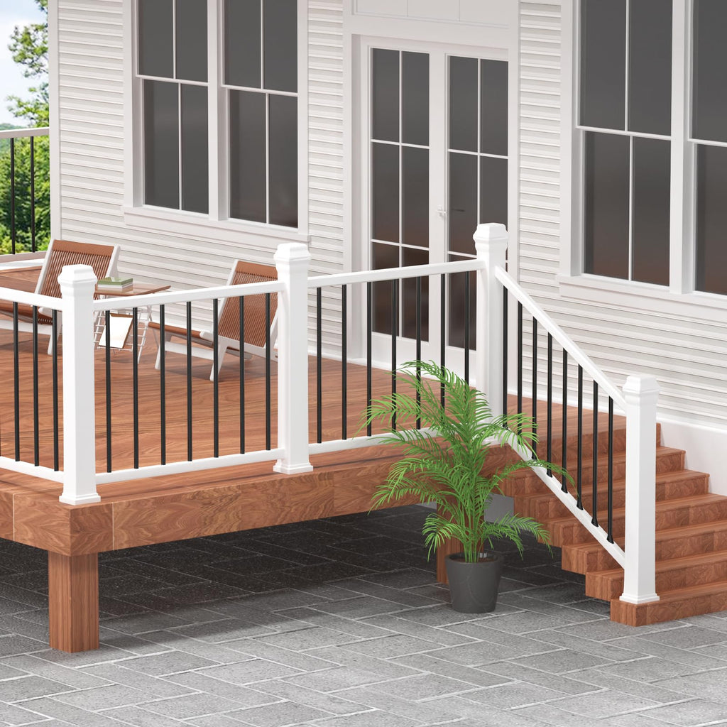 100 Pack 26" Square Black Aluminum Deck Balusters B477