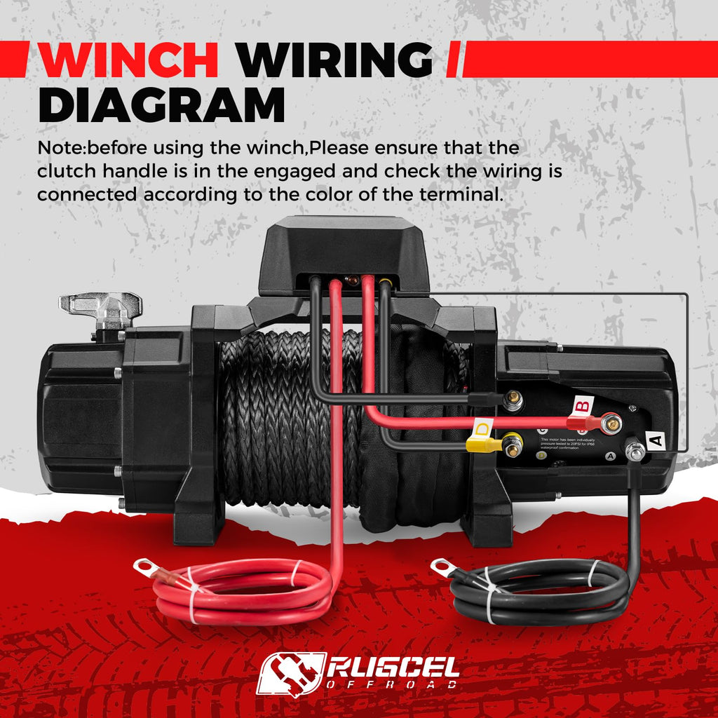 20000lb 12V Heavy Duty Waterproof Electric Synthetic Rope Winch P8378