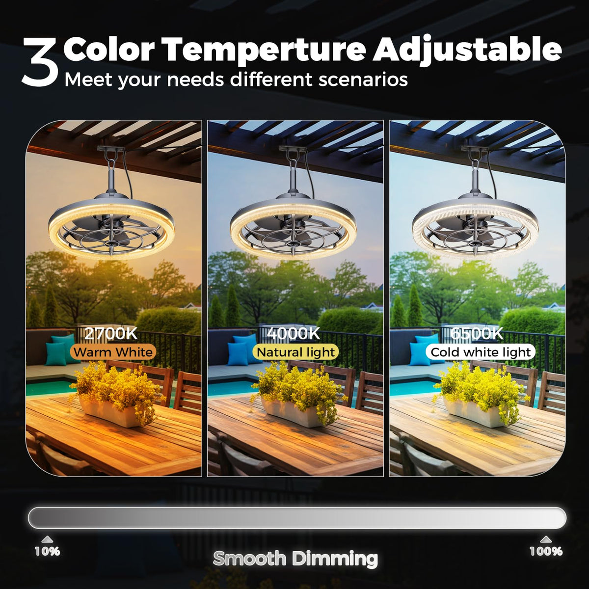 20" Outdoor Ceiling Fan with Light Y75356