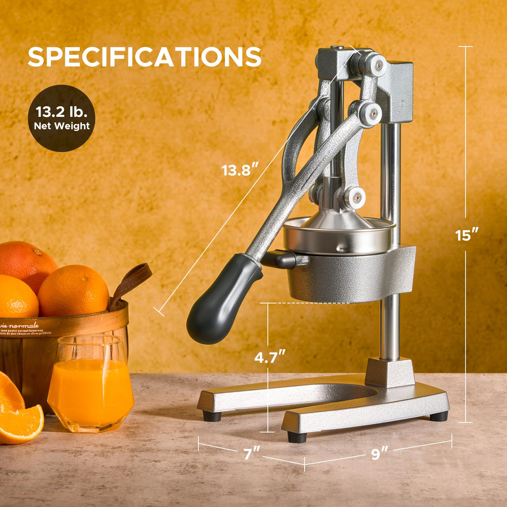 Cast Iron Manual Citrus Juicer with Strainer B863575