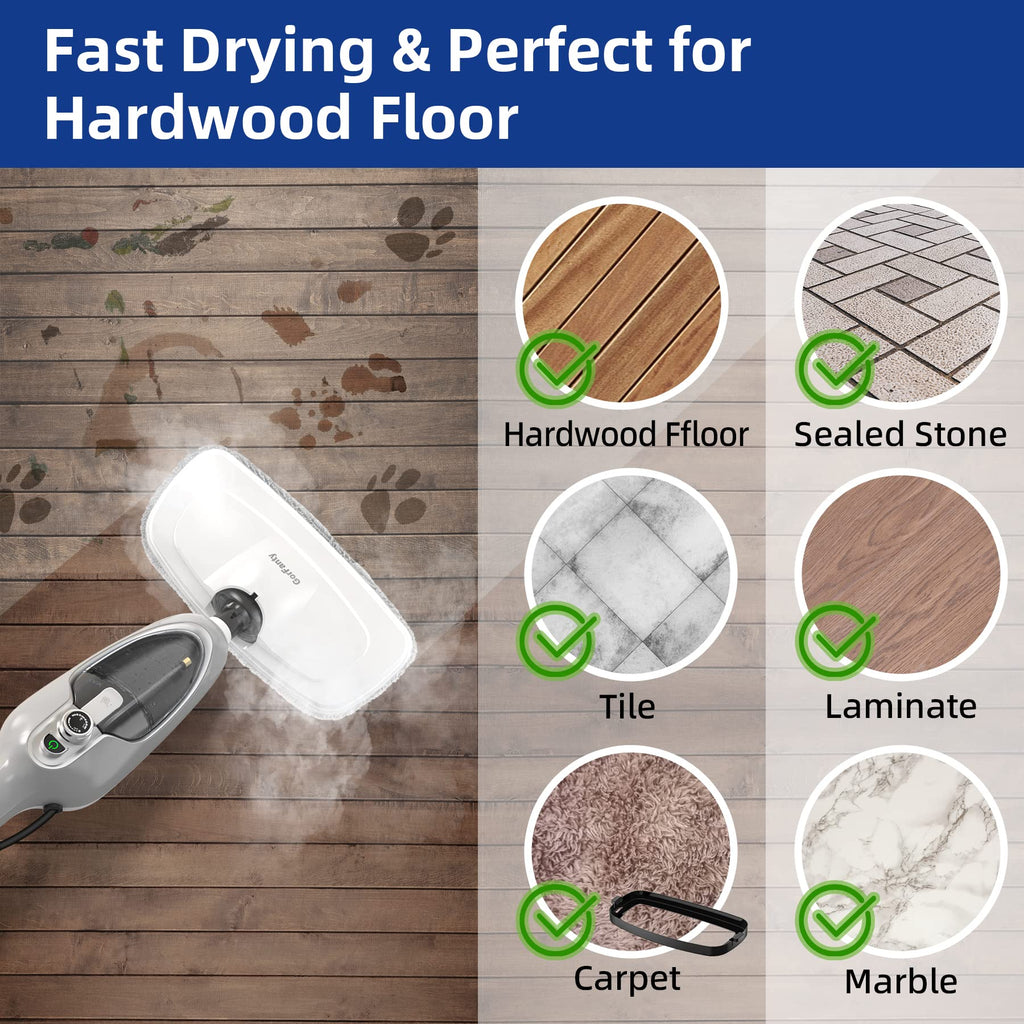 10-in-1 Handheld Steam Mop with 11 Accessories Y763