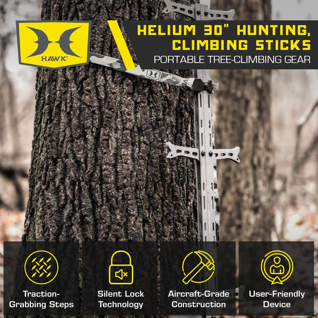 1-Person Tree Stand Platform & Set of 3 Climbing Sticks with Fold-Up Steps T751