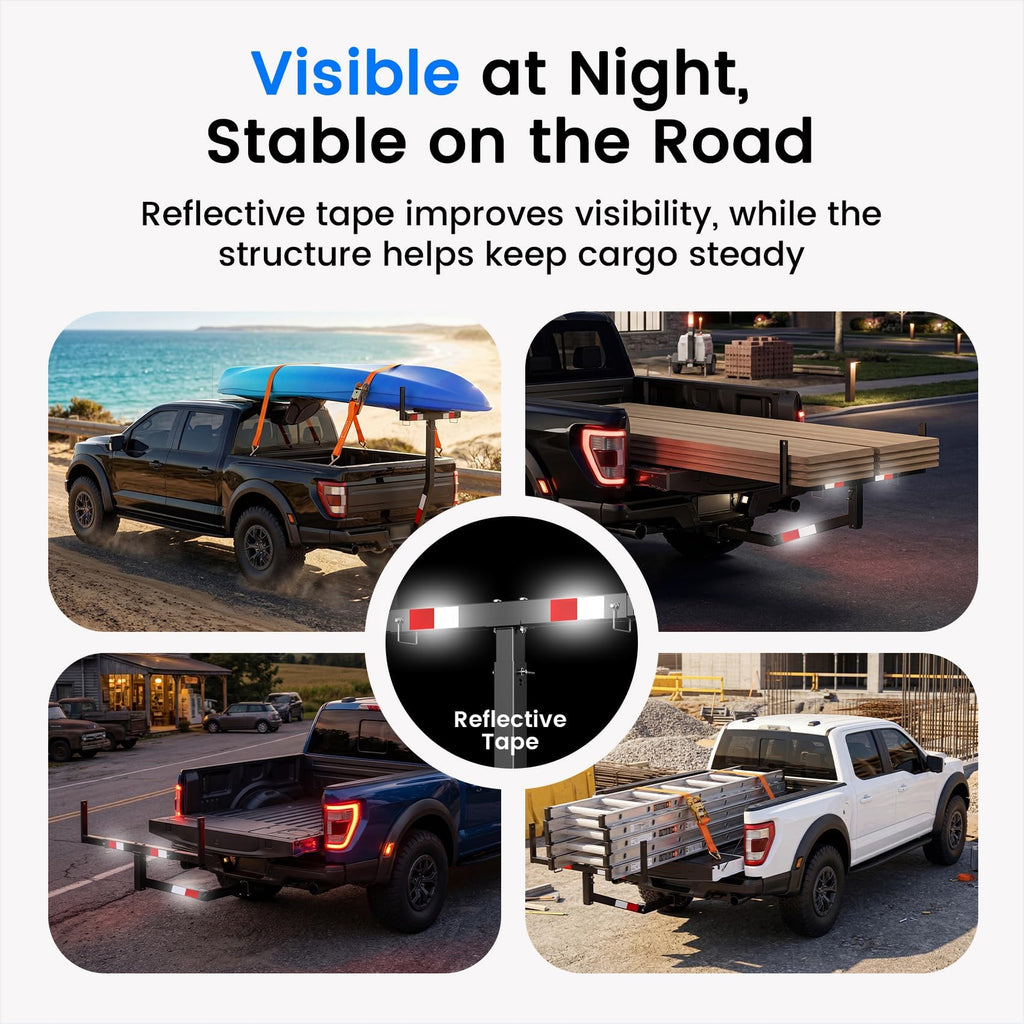 Truck Bed Extender Hitch Mount with Flag U13783