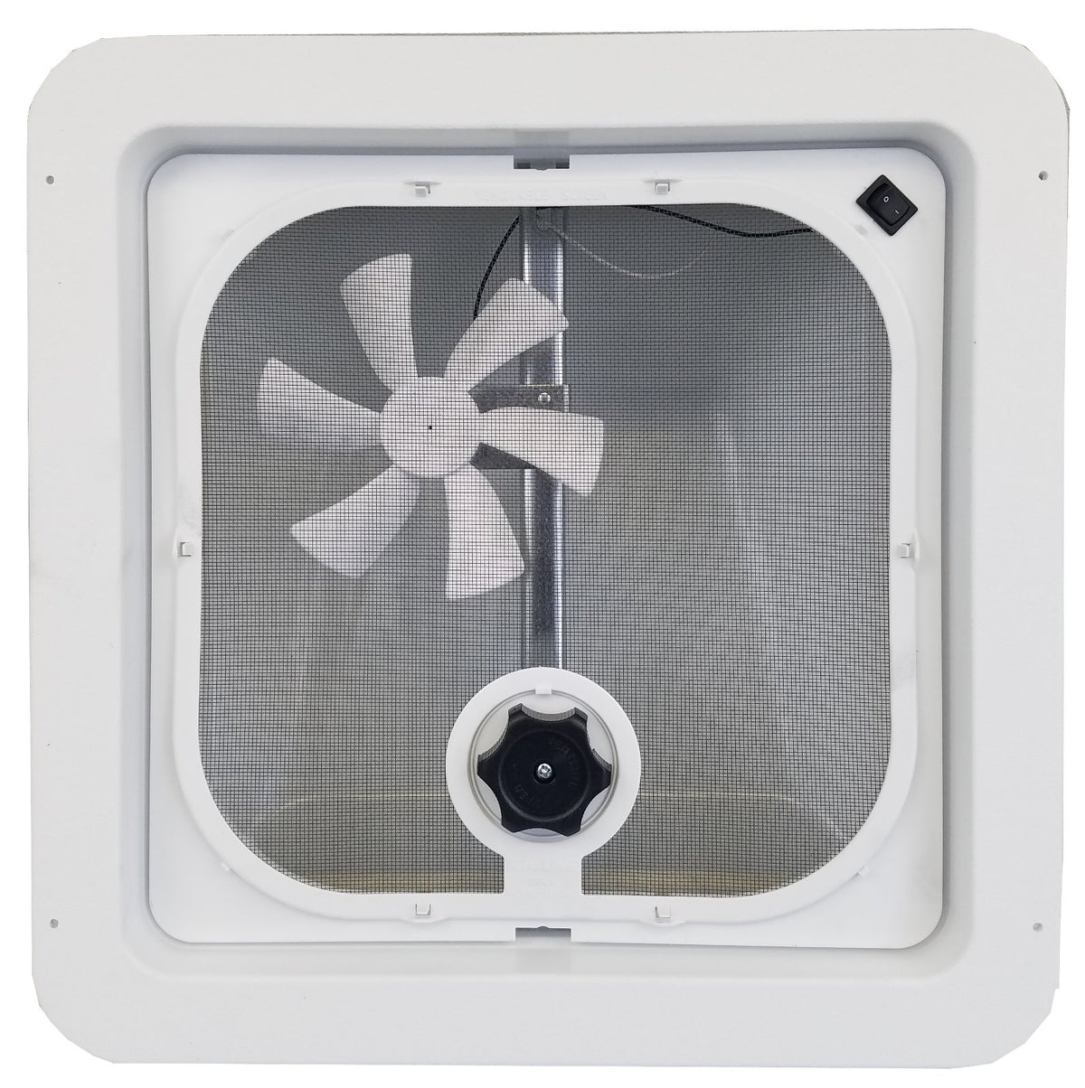 White RV Roof Vent with 12 Volt Fan A486457