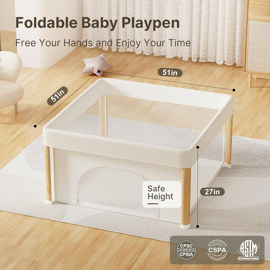 Foldable Baby Playpen with Storage Bag L164425