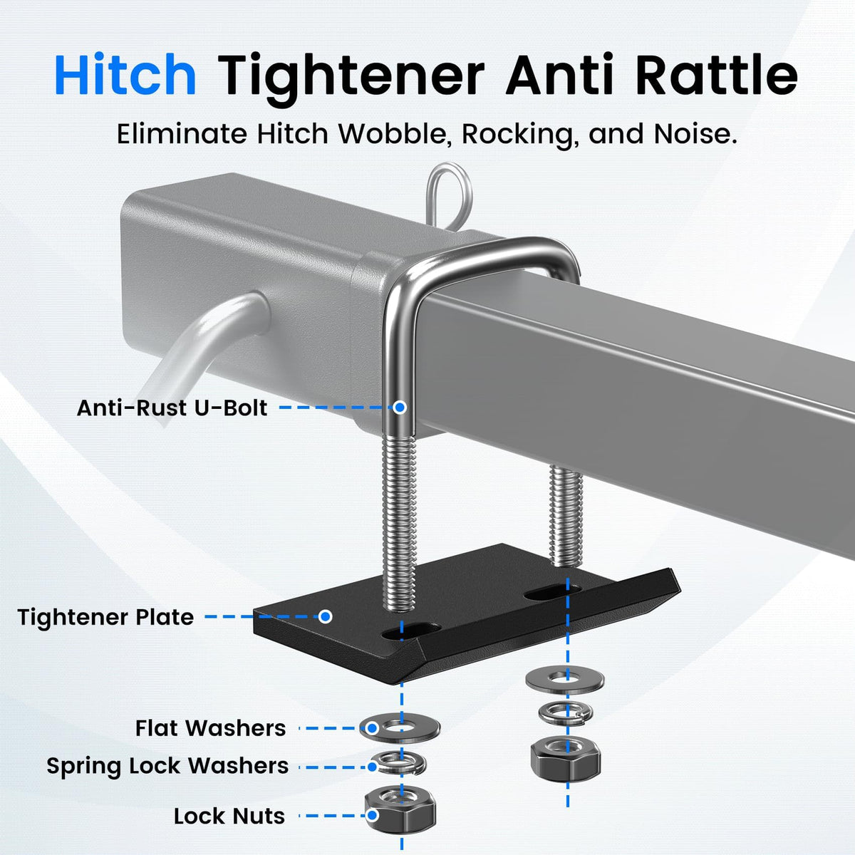 Truck Bed Extender Hitch Mount with Flag U13783