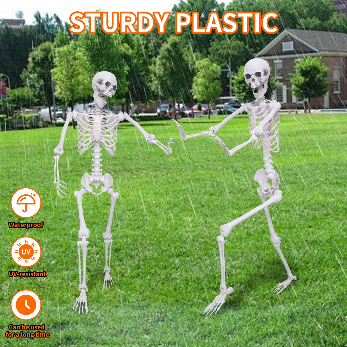 5.4Ft Posable Life Size Skeletons with Movable Joints S526011