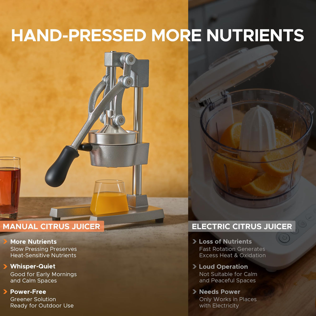 Cast Iron Manual Citrus Juicer with Strainer B863575