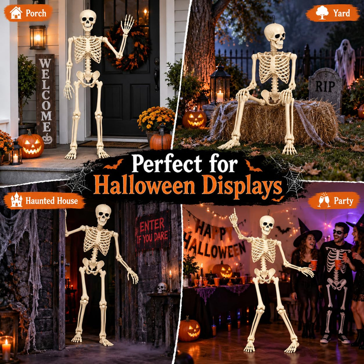 Posable Halloween Skeleton T9322