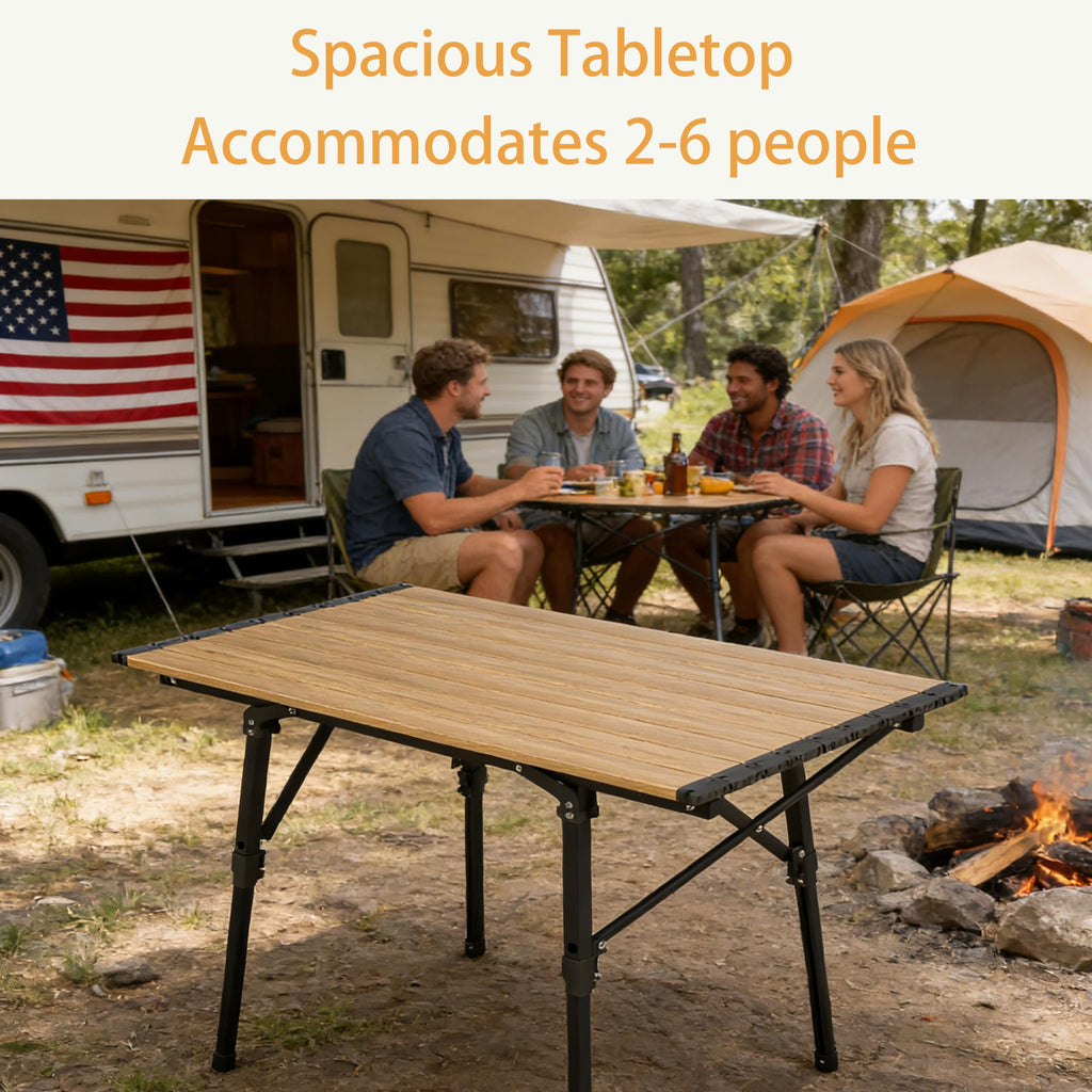 Lightweight Aluminum Alloy Folding Camping Table with Carry Bag I701