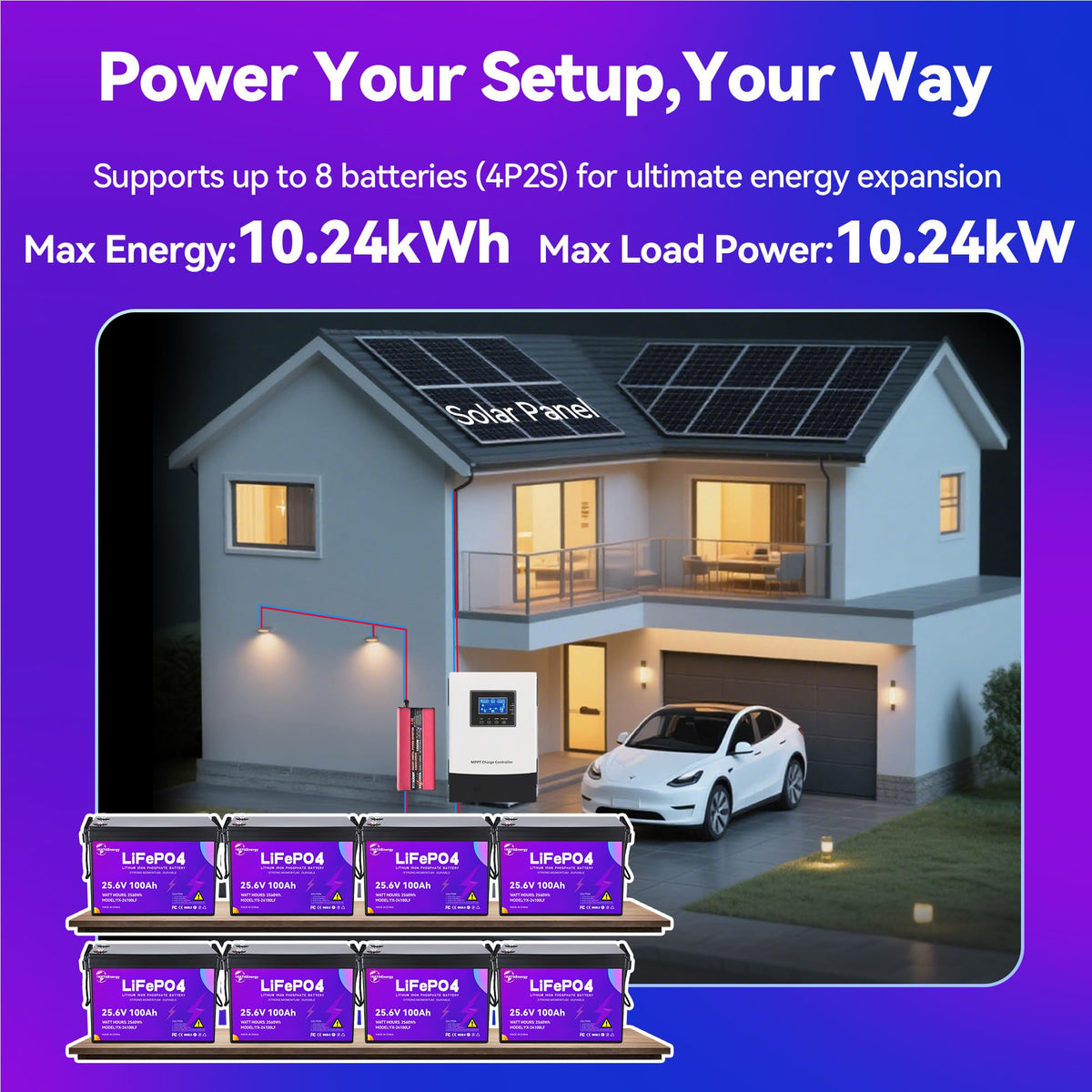 24v 100ah LiFePO4 Lithium Battery with 100A BMS T684701