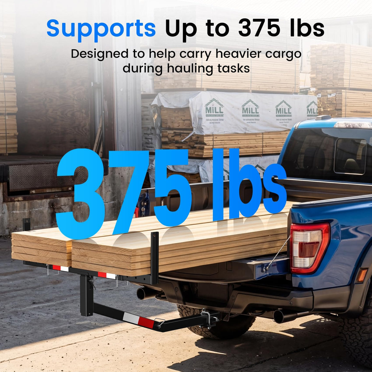 Truck Bed Extender Hitch Mount with Flag U13783