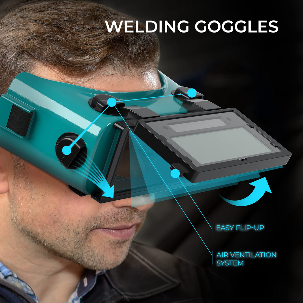 Welding Goggles Auto Darkening Flip Up DIN 8-12 S314453