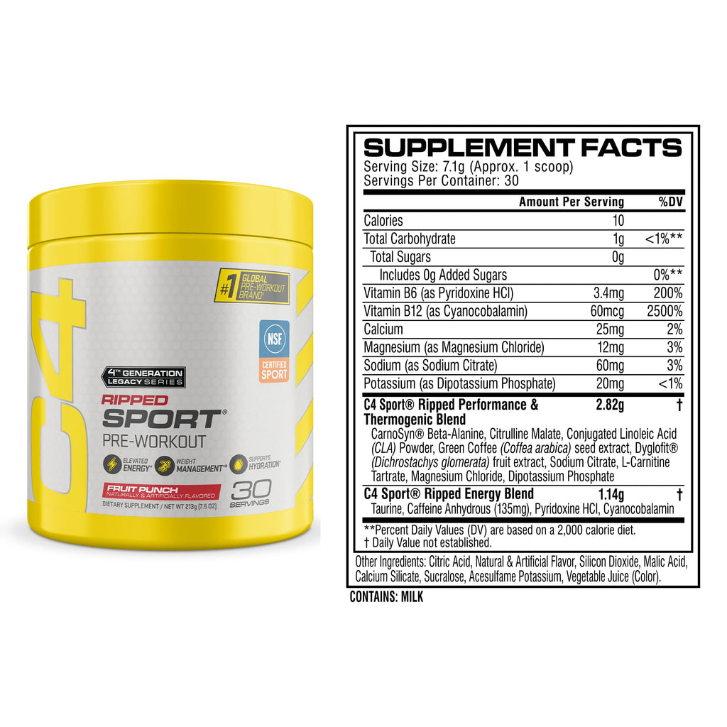Fruit Punch Pre Workout 30 Servings T220250