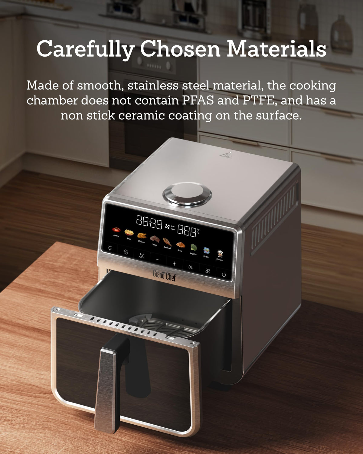 6Qt Stainless Steel Air Fryer P885
